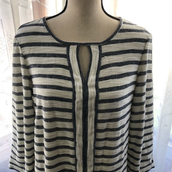 Max studio  weekend dress gray/white stripe SZ L - Picture 1 of 12